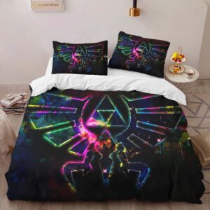 Alternative view of The Legend of Zelda Logo Galaxy Style Duvet Cover