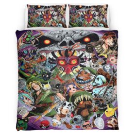 The Legend of Zelda Majoras Mask Skull Kid Link and other characters Duvet Cover