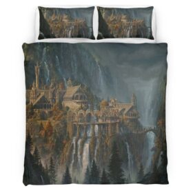 The Lord of The Rings Waterfall Rivendell Duvet Cover