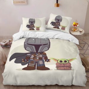 Alternative view of The Mandalorian Baby Yoda 1 Duvet Cover