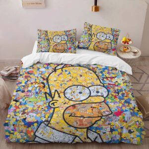 Alternative view of The Simpsons All Characters 02 Duvet Cover