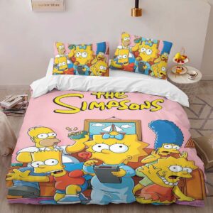 Alternative view of The Simpsons All Characters 10 Duvet Cover