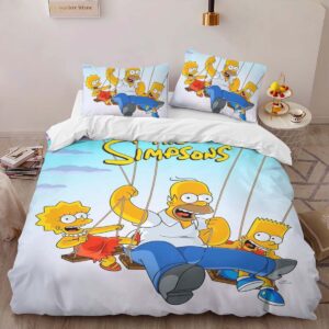 Alternative view of The Simpsons All Characters 11 Duvet Cover