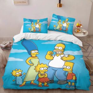 Alternative view of The Simpsons All Characters 14 Duvet Cover