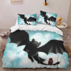 Alternative view of Toothless How To Train Your Dragon 04 Duvet Cover
