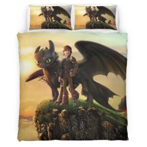 Toothless and Hiccup How To Train Your Dragon 02 Duvet Cover