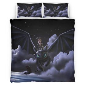 Toothless and Hiccup How To Train Your Dragon 03 Duvet Cover