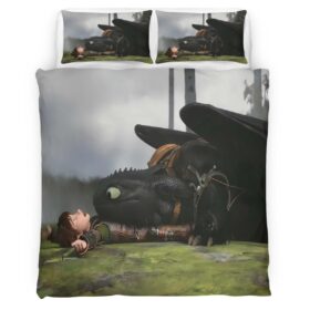Toothless and Hiccup How To Train Your Dragon 04 Duvet Cover