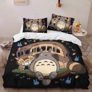 Alternative view of Totoro on the bus 2 Duvet Cover