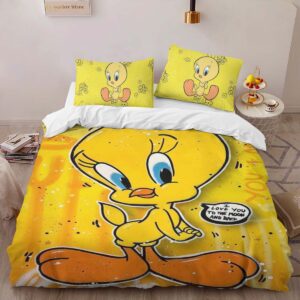 Alternative view of Tweety Bird Looney Tunes 07 Duvet Cover