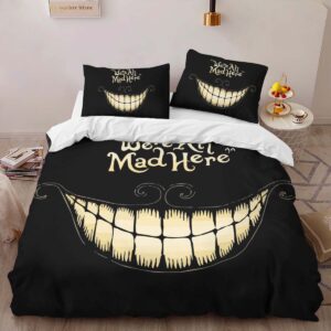 Alternative view of We Are All Mad Here Alice in Wonderland Duvet Cover