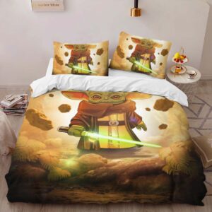 Alternative view of Baby Yoda Star Wars 3 Duvet Cover