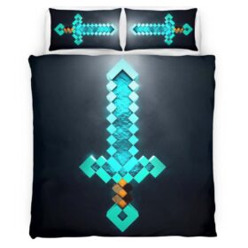 enchanted diamond sword minecraft Duvet Cover