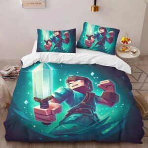 Alternative view of herobrine minecraft main character Duvet Cover