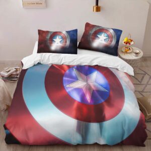 Alternative view of marvel legends captain america shield Duvet Cover