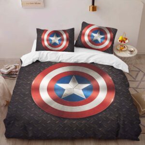 Alternative view of marvel legends captain america shield 3 Duvet Cover