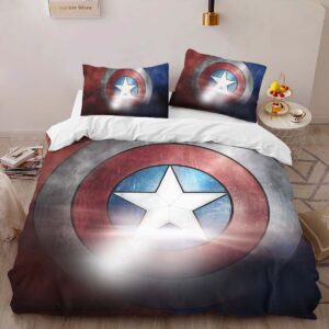 Alternative view of marvel legends captain america shield 4 Duvet Cover