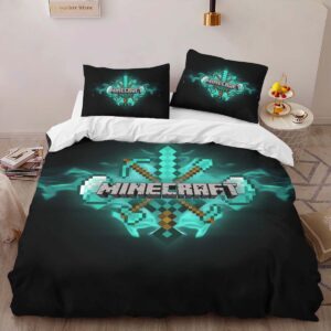Alternative view of weapon sword minecraft Duvet Cover