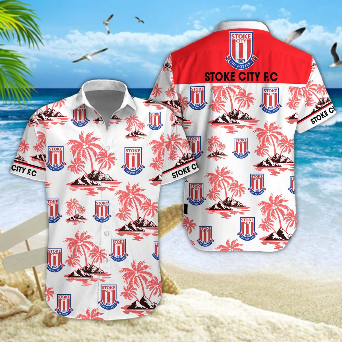 Stoke City Hawaiian Shirt