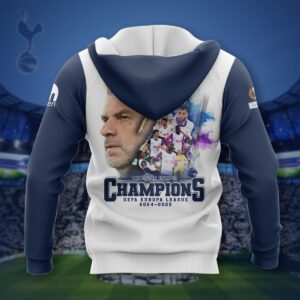 Alternative view of Tottenham Hotspur UEFA Europa League Champions 2024-2025 Full-Zip Hoodie