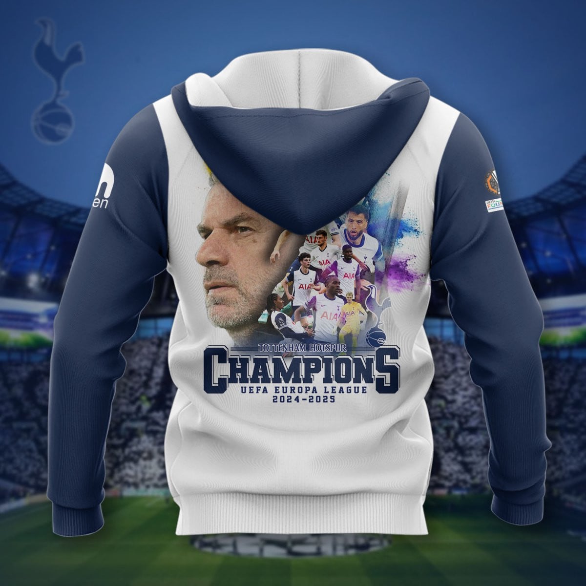 Tottenham Hotspur UEFA Europa League Champions 2024-2025 Full-Zip Hoodie - Image 2