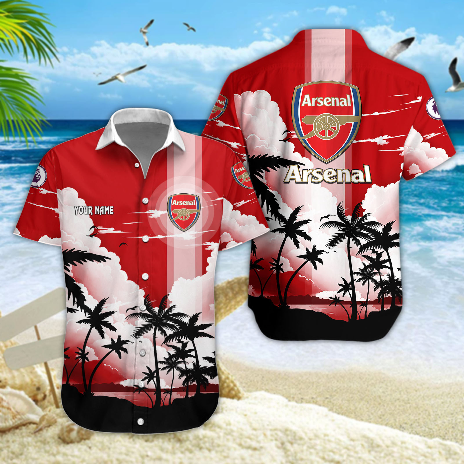 Arsenal Hawaiian Shirt