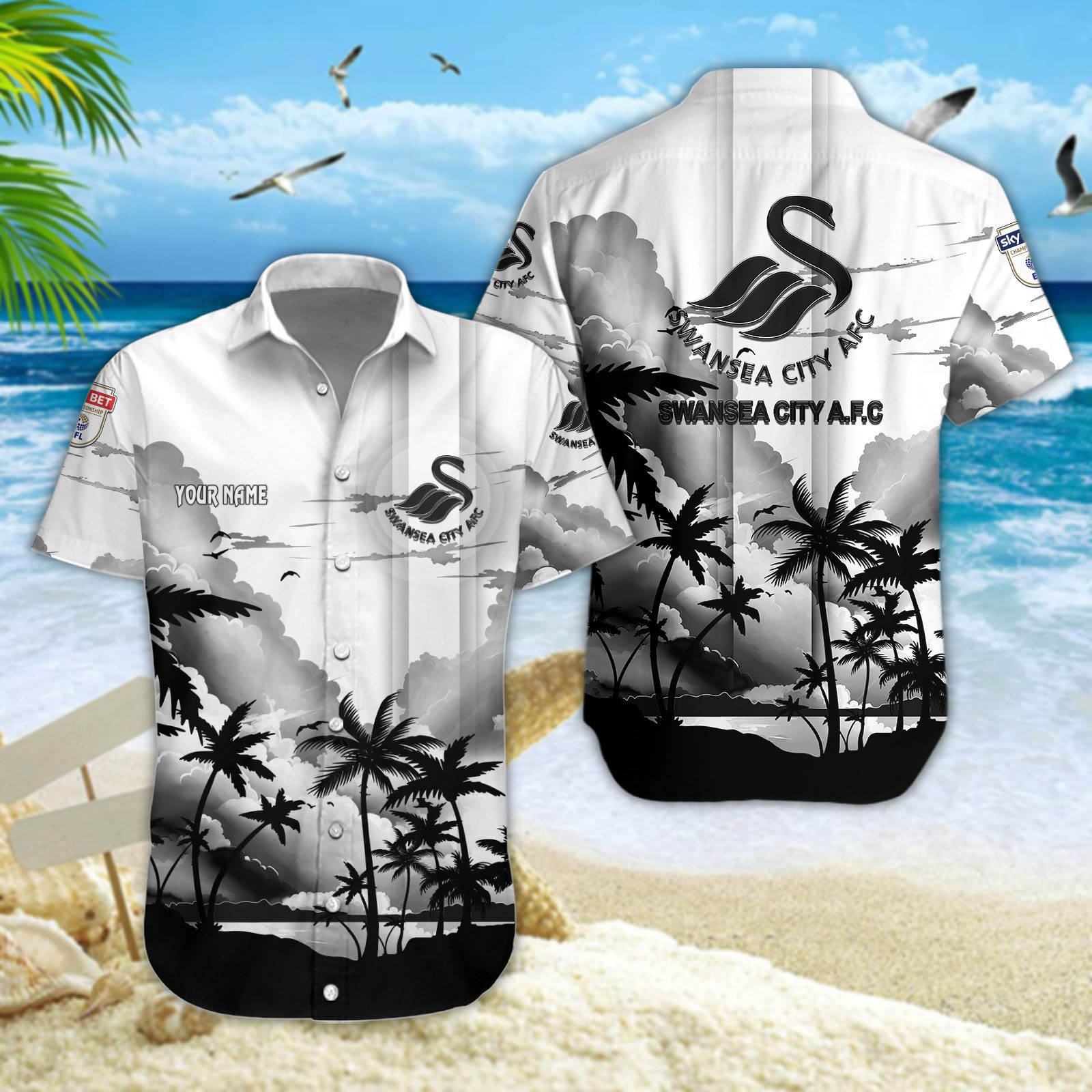 Swansea City Hawaiian Shirt