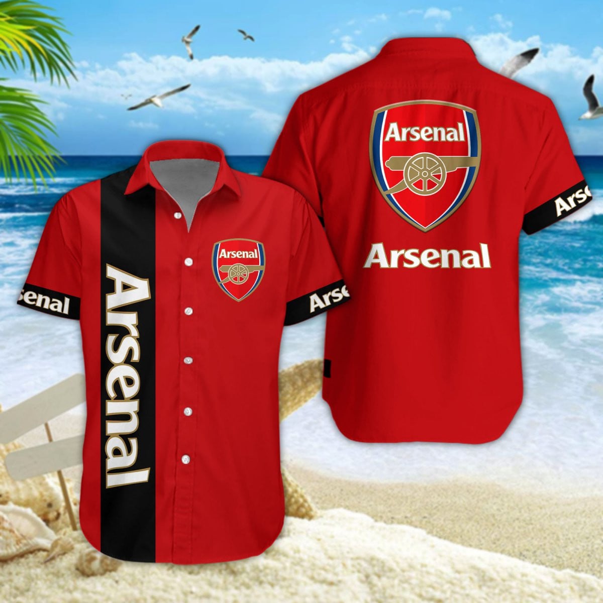 Arsenal Hawaiian Shirt