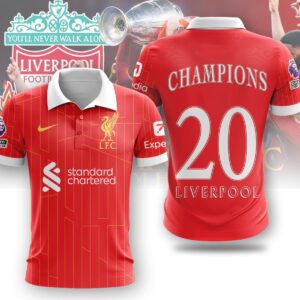 Liverpool Premier League Champions 2025 Polo Shirt