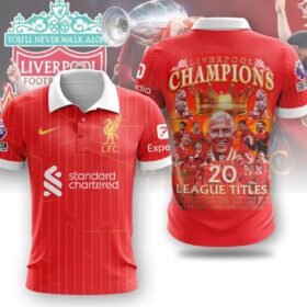 Liverpool Premier League Champions 2025 Polo Shirt