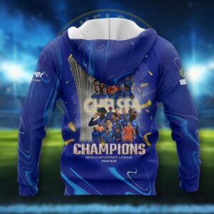 Alternative view of Chelsea Champion UEFA Conference League 2024/2025 Pullover Hoodie